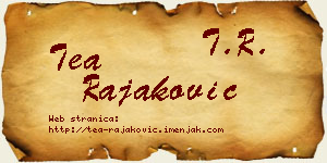 Tea Rajaković vizit kartica